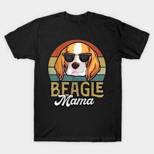 Retro Beagle Mama Women, Mothers Day Dog Mom T-Shirt